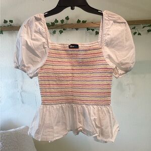 Alice Blue Ruffle Top